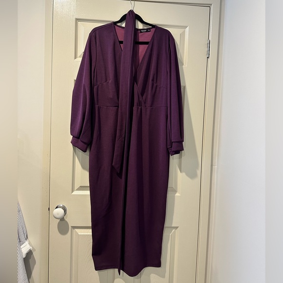 SHEIN! Never worn! Size 20 (tighter fit, closer to 18-20). Purple midi dress! - Picture 2 of 3